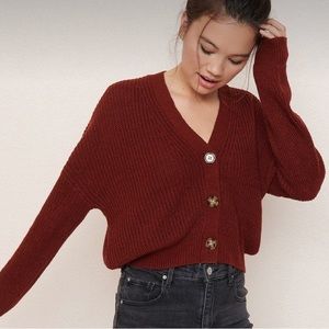 Cropped Cable Knit Cardigan | GARAGE